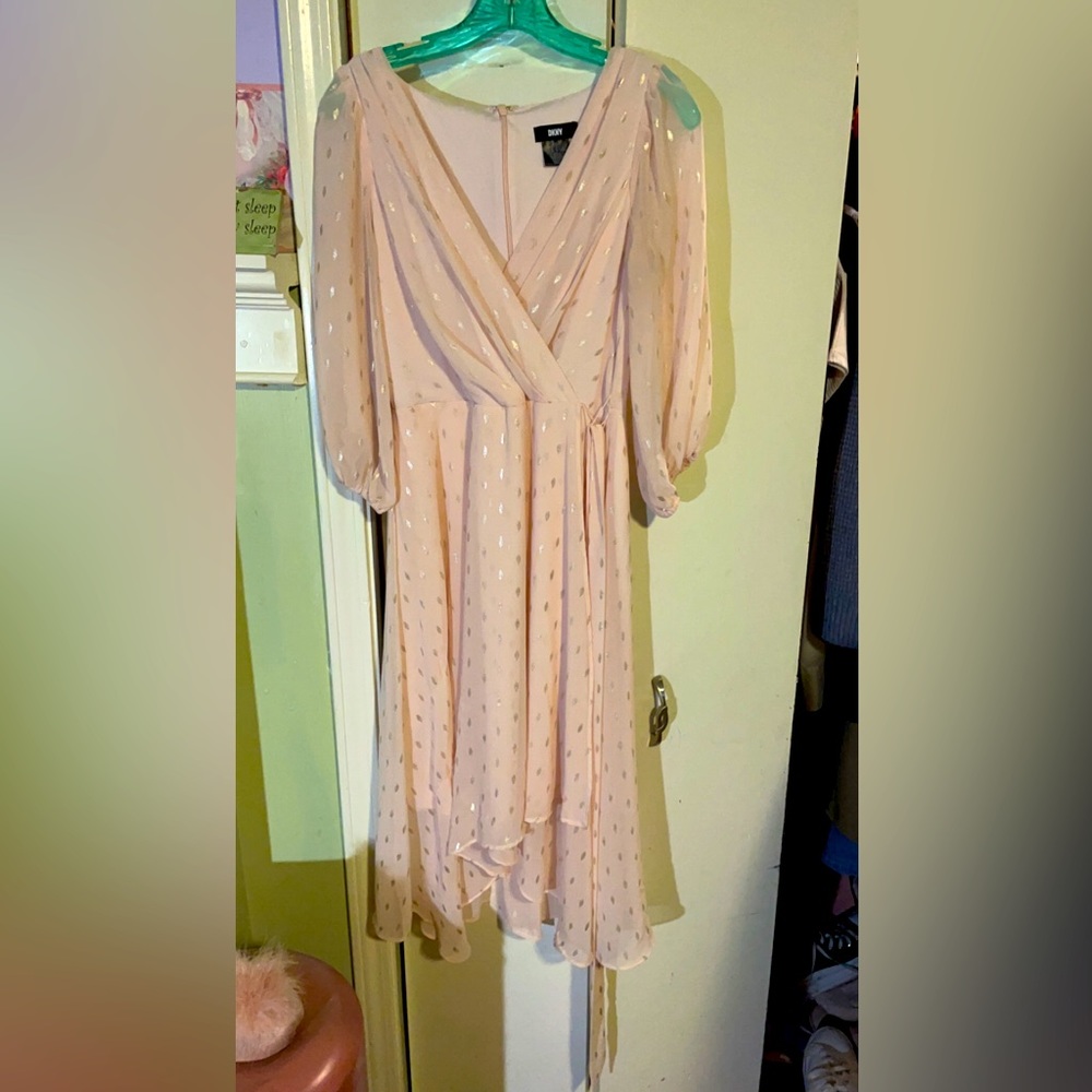 Pink and gold dress
